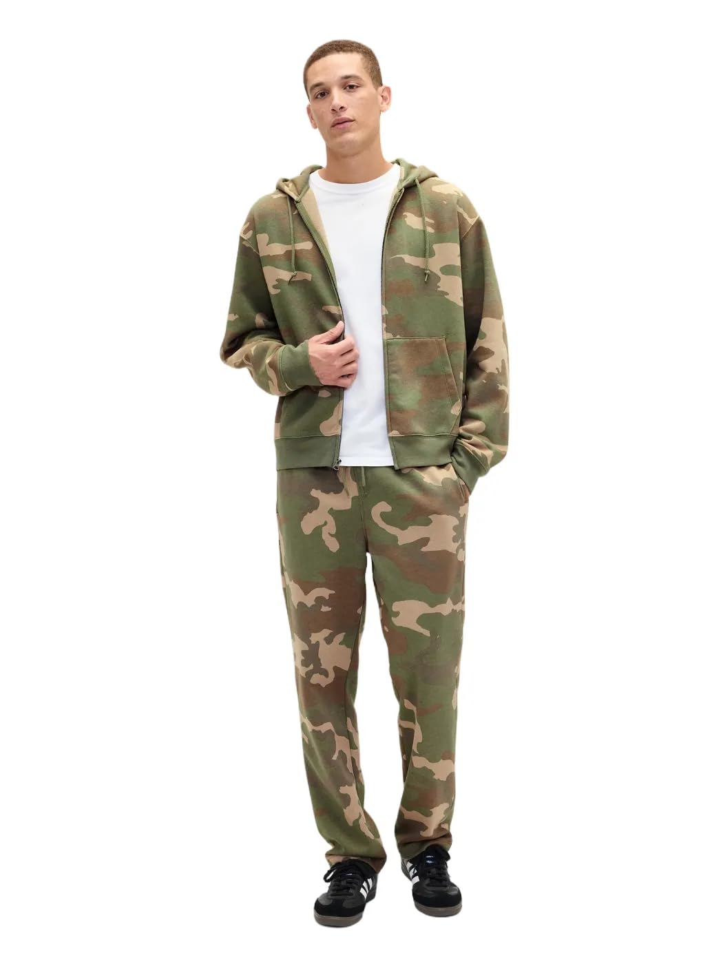 GAP Mens Vintage Soft Sweatpant Green Camo L