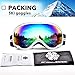 HUBO SPORTS Ski Snow Goggles for Men Women Adult,OTG Snowboard Goggles of Dual Lens with Anti Fog for UV Protection for Girls(WBPGreen)