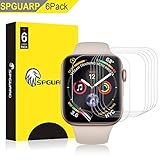 [6 Pack] SPGuard Compatible Apple Watch 4 Series LiQuidSkin Screen Protector[44mm], HD Clear Full Coverage Anti-Bubble Active Protection Films Apple Watch Case Series 4 (1, 44mm)