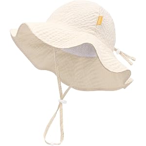 Baby Sun Hat Toddler Boy Girl Adjustable Outdoor Beach Hat Kids Wide Brim