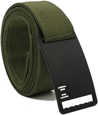 MagBelt Men's Magnetic Belt with Standard Buckle - X-Large Green Belt/ Black Buckle
