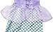 HenzWorld Mermaid Dress Up Ariel Costume Princess Birthday Party Role Pretend Cosplay Outfit Ruffle Cap Sleeve Fish Scale Tails Skirt Little Girls 4-5 Years