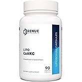 RENUE by SCIENCE CA AKG Supplement | High Strength Liposomal Calcium AKG | 90 Calcium Alpha-Ketoglutarate Capsules - 300mg CA AKG per Serving CA-AKG Supplement | Non-GMO & Made in The USA