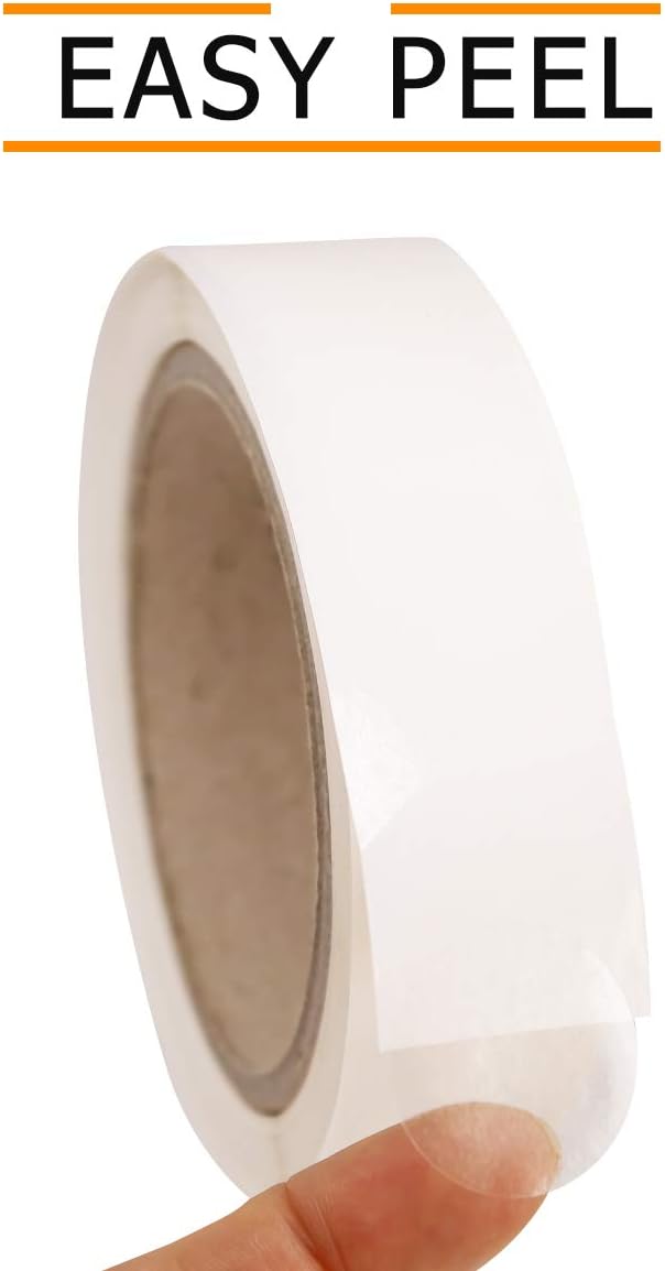 Made in The UK Transparent Envelope Circle Labels - 1" Diameter (25mm) - 1000 Clear Gloss Polypropylene Stickers on a roll - Image 5