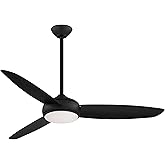 Minka-Aire F465L-CL Concept IV 54" Ceiling Fan with LED Lights, Coal