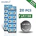 【5-Year Warranty】CELEWELL LR1130 AG10 Battery 1.5V Alkaline Button Cell for Watch Toy 20 Pack