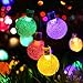 VMANOO Globe Battery Operated Timer String Lights 30 LED Bubble Crystal Ball Fairy Christmas Lighting Decor for Outdoor, Indoor, Garden, Patio, Bedroom Wedding Decorations (Multi Color)