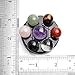Top Plaza 7 Chakra Star Group Rock Healing Energy Gemstone Crystal Balls Statue Figurines Array on Obsidian Stand, for Chakra Healing, Devination, Home Decor(16 MM Balls Obsidian Stand)