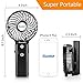 Handheld Fan, Desk Fan, Personal Fan Battery Operated, Rechargeable Fan, Face Fan Portable, Rechargeable Portable Fan with 5200mAh Power Bank for Home/Office/Outdoor/Traveling/Camping
