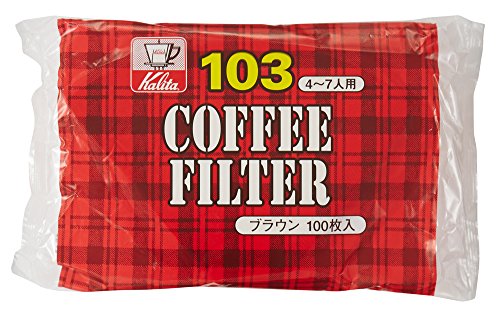 カリタ コーヒーフィルター 103濾紙 100枚入 ブラウン