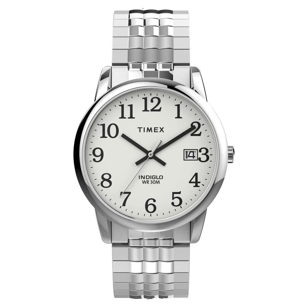 Timex Easy Reader Men's 35mm Expansion Band Watch with Perfect Fit TW2V05400