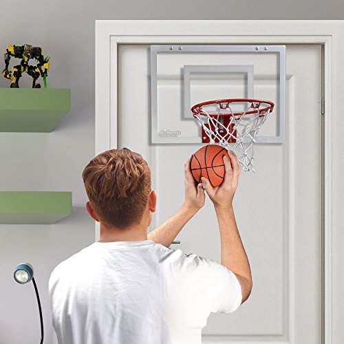 GoSports Basketball Door Hoop with 3 Premium Basketballs & Pump