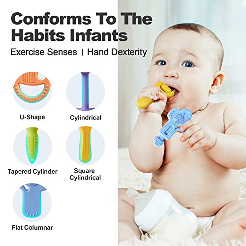 Baby Teething Toys 5 Packs ,Conforms to Baby Sucking Breast Milk Habit