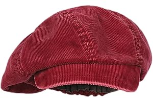 YM YOUMU Japanese Oversized Corduroy Newsboy Hats for Women Vintage Unisex Paperboy Painter Beret Cap