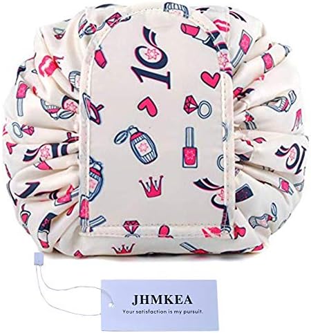 Women Drawstring Cosmetic Bag Portable Travel Lazy Makeup Bag Organizer Make Up Storage Travel Drawstring Bag Pouch Waterproof Toiletry Bags Organizer