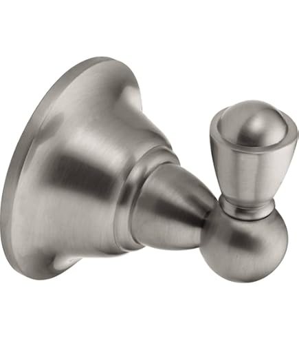 Moen Vale Double Robe Hook In Brushed Nickel - Bathroom Towel & Robe Hook With Hardware Included