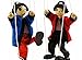 SPARIK ENJOY 2 Packs Clown Pirate Hand Marionette Puppet Children's Wooden Marionette Toys Colorful Marionette Puppet Doll Parent-Child Interactive Toys-Blue and Red Pirate