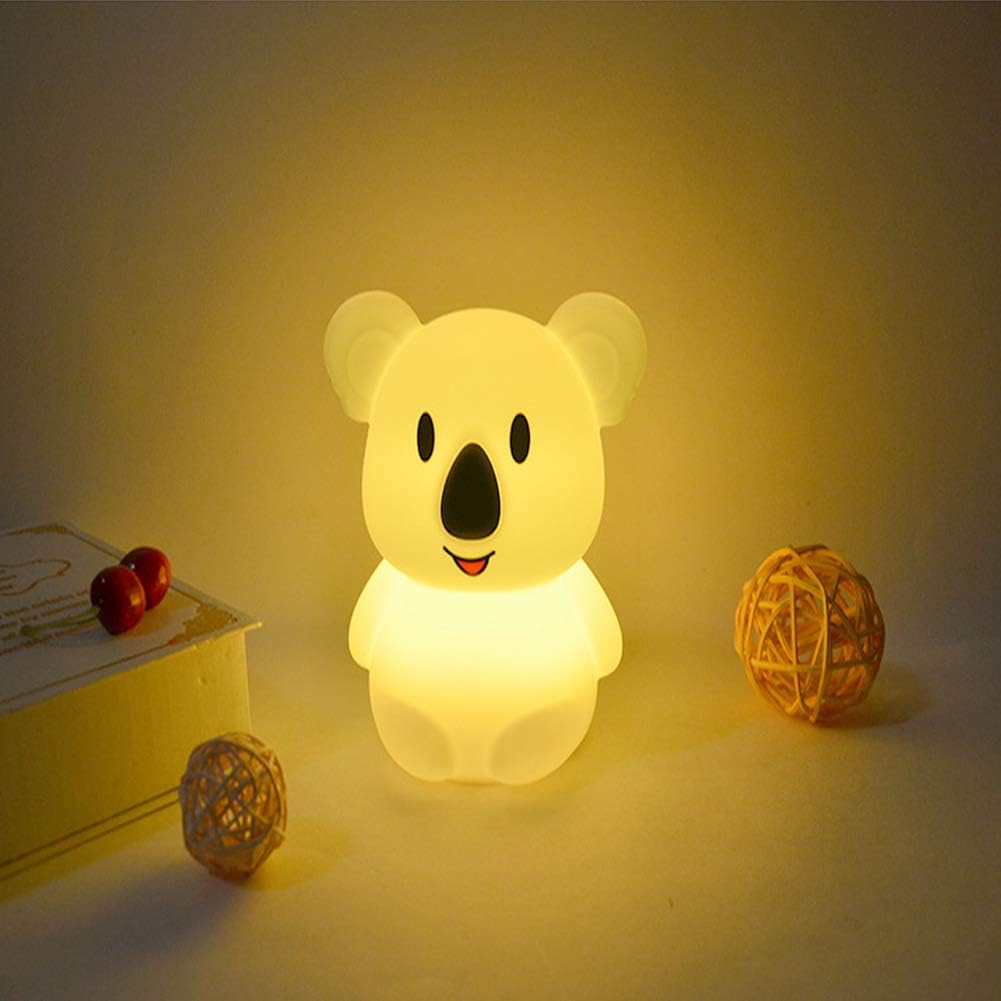 Tianhaixing Night Light Kids with Cute Koala Design Baby Children's Room LED Bedside Lamp with Changeable RGB Colors Rechargeable Night Light Compatible with Touch Control & Remote Control - Image 4