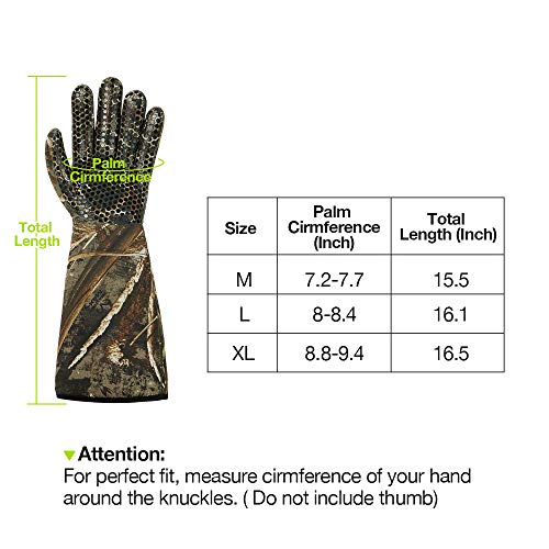TIDEWE Decoy Gloves with Silicone Textured Surface, Waterproof Insulated 5mm Neoprene Men