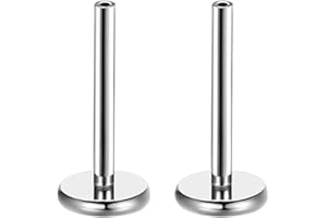 WOLAYI 20G/16G/18G/ Threadless Bar G23 Titanium Replacement Post Bar Flat Back Stud Earrings for Labret Nose Tragus Conch Helix Cartilage Lobe Medusa Piercing Jewelry