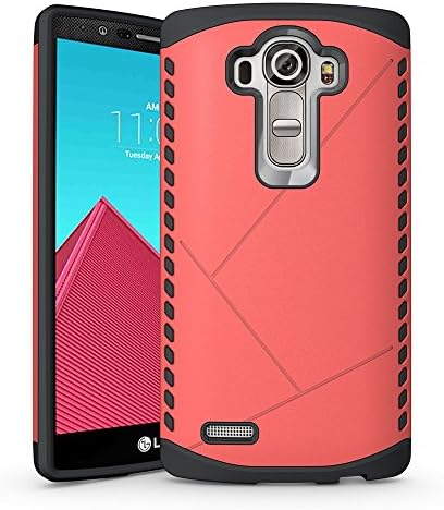 LG G4 Case, MoboZx [Premium Texture] Dual-Layer [Hard PC + Flexible TPU] Protective Slim Heavy-Duty Grippery Scratch Resistant Shock-Absorbent Bumper For LG G4 (Watermelon Red)