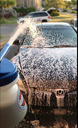 McKillans Improved Design Garden Hose Foam Gun Adjustable Car Wash Soap Sprayer with 3/8" Quick Connector for Detailing Car and Trucks