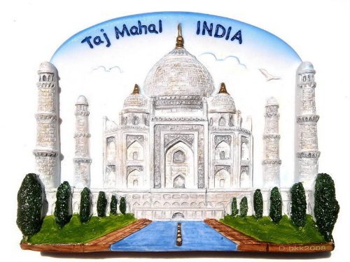 Taj mahal india, high quality resin 3d fridge magnet