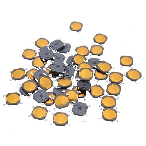 Sourcing Map 5 Pezzi Interruttore Tattile Momentaneo - 6x6x7,3mm - 4 Pin - SPST - Per PCB SMD E Riparazioni Elettroniche