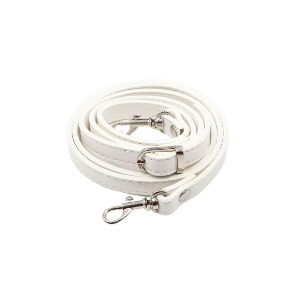 HEALLILY Leather Purse Strap Adjustable Leather Bag Handbag Straps Shoulder Bag Strap Replacement 120cm White