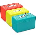 H4D Index Card Holder 3x5, Index Card Box Organizer Case, 3x5 Flash Note Card Holder, 3 Packs (Red/Green/Yellow)