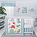 Trend Lab Dinosaur Roar Breathable 3-Piece Crib Bedding Set, Can Be Used As A Blanket Or A Playmat for Tummy Time, Includes Quilt, Fitted Crib Sheet and Skirt