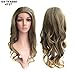 SIMUSTY 16colors 3/4 Half Wig,wig Stand Gift,Body Wave Wigs,Synthetic Hair Extensions 4T27