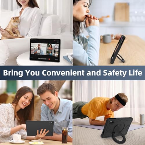 HUIHUANG Tablet 10 Inch Android 16 Tablet, 32GB RAM 128GB ROM, 1TB Expansion, T7280 Octa-Core, Tough Tablet Large Capacity Battery, Dual Camera, 5G/2.4G WiFi, Bluetooth 5.2, GPS - Black (Black)