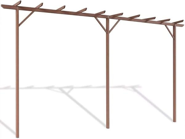 Wt Trade Premium Gartenpergola Pergola 400 X 40 X 195 Cm Braun Holz Kunststoff Verbundwerkstoff Garten Rankhilfe Rosenbogen Spalier Holzbogen Torbogen Outdoor Holz Amazon De Kuche Haushalt