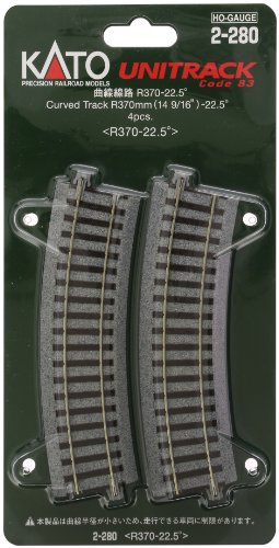 Kato KAT2280 HO 370mm 14-9/16" Radius Curve 22.5 Degree (4)