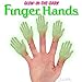 Glow-in-the-Dark Finger Hands Set of 5 (Bulk)