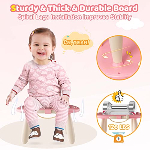 Kikidex Magnetic Drawing Board, Toddler Girl Toys for 1-3 Year Old, Doodle Board Pad Learning and Educational Toys for 1 2 3 Year Old Baby Kids Birthday Gift (Soft Pink)