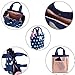 Small Lunch Bag Box Tote Handbag with Water Bottle Holder for Women Mom Snack Bag(Flower Print)