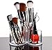 PuTwo Acrylic Makeup Brush Holder Desk Organizer Cosmetics Organizer Lipstick Organizer, Round, 370 Gram primary