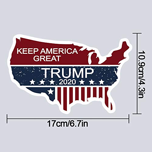 HNHUAMING 4Pcs Donald Trump for President Car Sticker Bumper Sticker Decal Make America Great Again/Make Liberals Cry Again/I'm with Him
