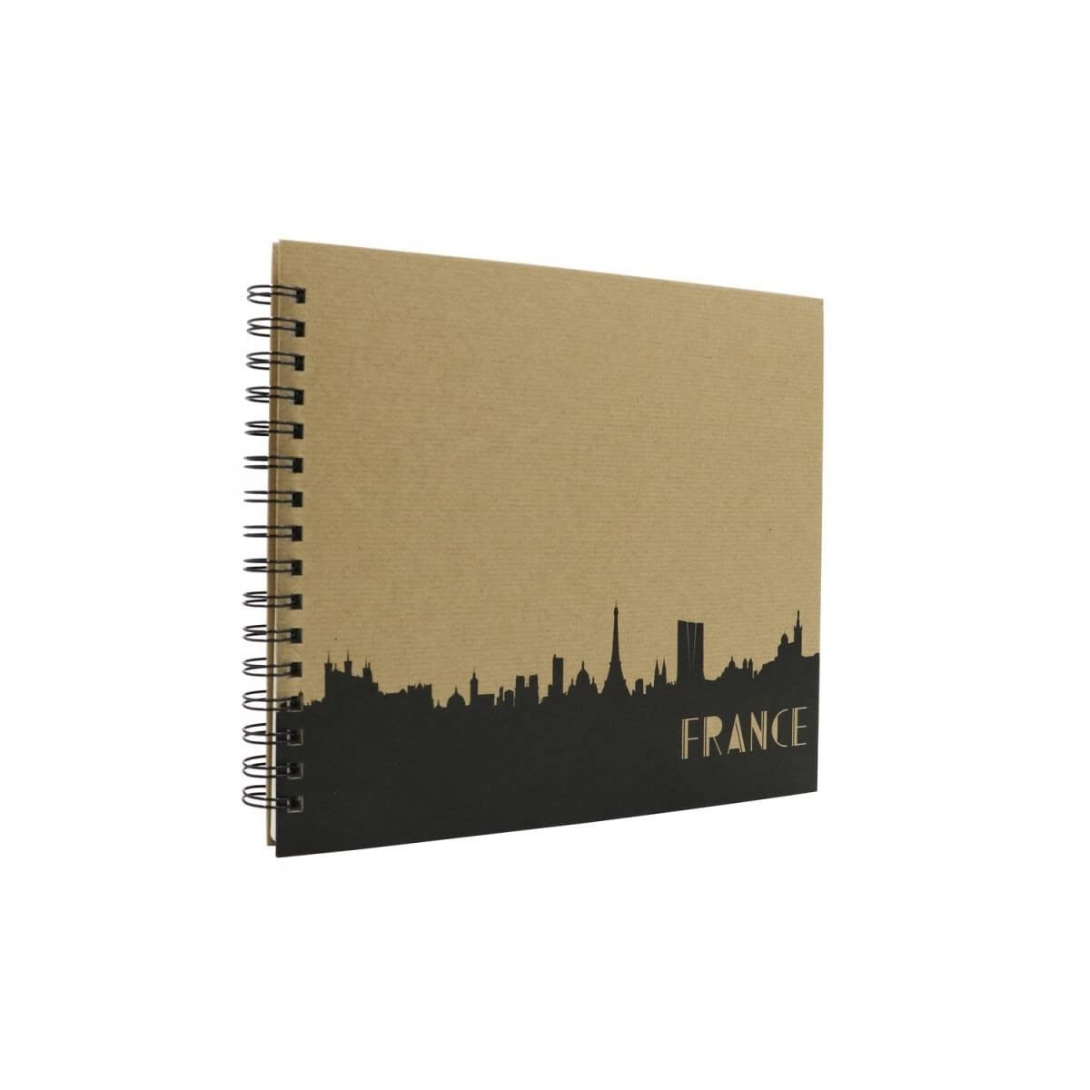 Ceanothe Traditional Travel to France Photo Album 120 Photos 10 x 15 cm 60 Pages – France – Black Photo Album with 60 White Pages – Travel France Photo Album – Made in France