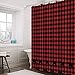 FAMILYDECOR Custom Buffalo Check Bear Applique Shower Curtain 66