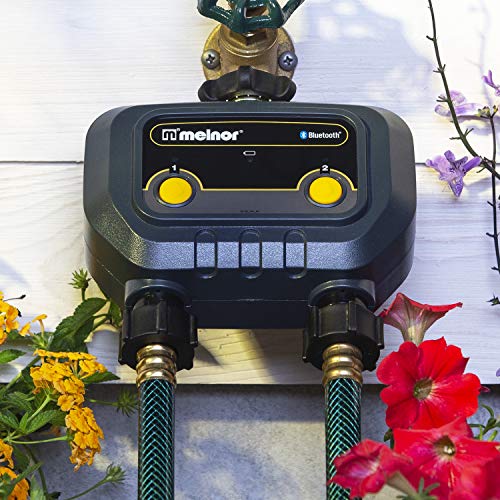 Melnor 65127AMZ 2Zone Bluetooth Water Timer with 3 Stainless Steel