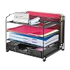 Simple Trending 4-Trays Mesh Office Supplies Desk Organizer, Desktop Hanging File Holder with Drawer Organizer and…