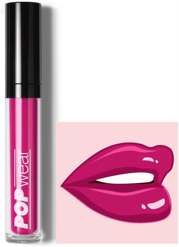 POPwear Matte Liquid Lipstick Velvety Smooth Comfortable Wear Full Coverage Formula - No Drying Side Effects (No Filter)