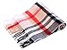 Simplicity Winter Scarf For Men Soft Warm Mens Scarf Winter Womens Plaid Scarf w/Gift Box, Black/Red/Brown