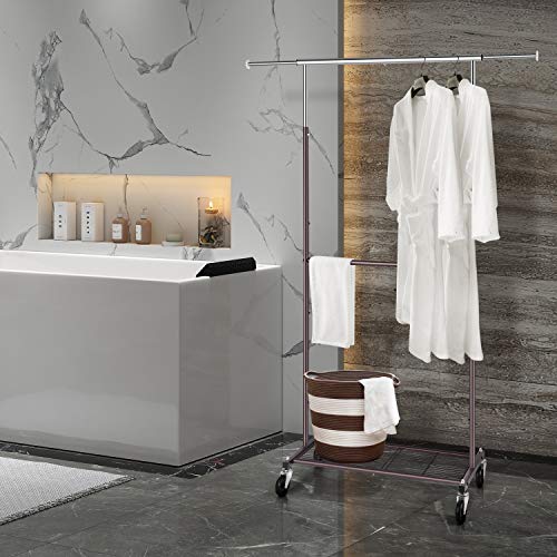 Simple Trending Standard Clothing Garment Rack, Rolling Clothes