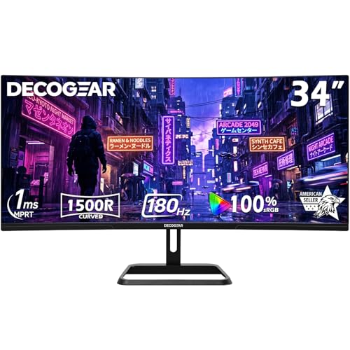 Deco Gear 34” Curved Gaming Monitor