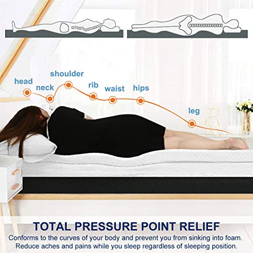Starcast 3 Inch Gel Infused Memory Foam Mattress Topper Twin Size, High Density Cooling
