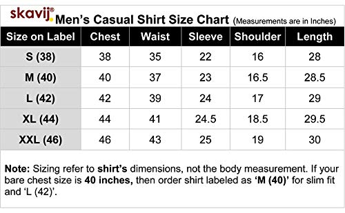 39 slim fit shirt size chart